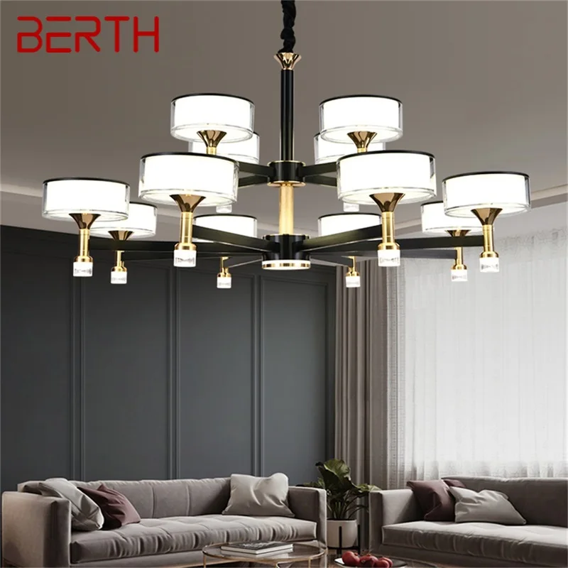 Люстра в скандинавском стиле BERTH, светодиодная подвесная лампа, креативное декоративное приспособление для дома, гостиной