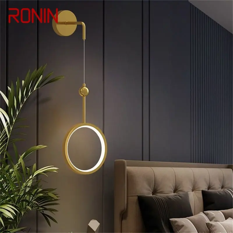 Медные настенные светильники RONIN бра Современная простая светодиодная лампа для украшения дома