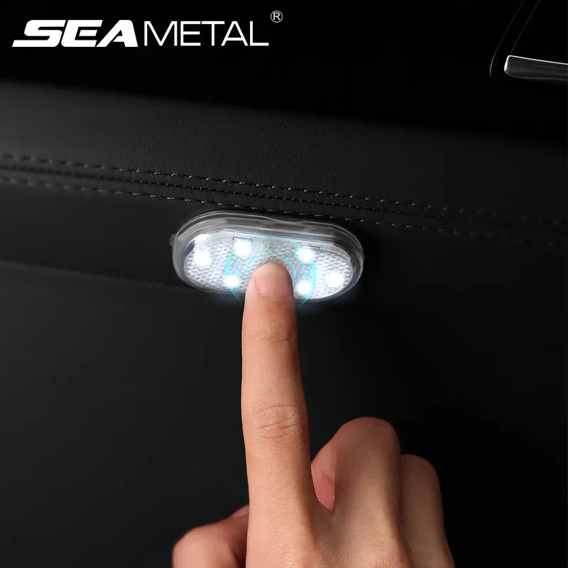 Мини-автомобильная сенсорная подсветка SEAMETAL для пола, багажника, капота, потолка, USB-перезаряжаемая Магнитная лампа окружающего света, лампа для чтения в салоне автомобиля