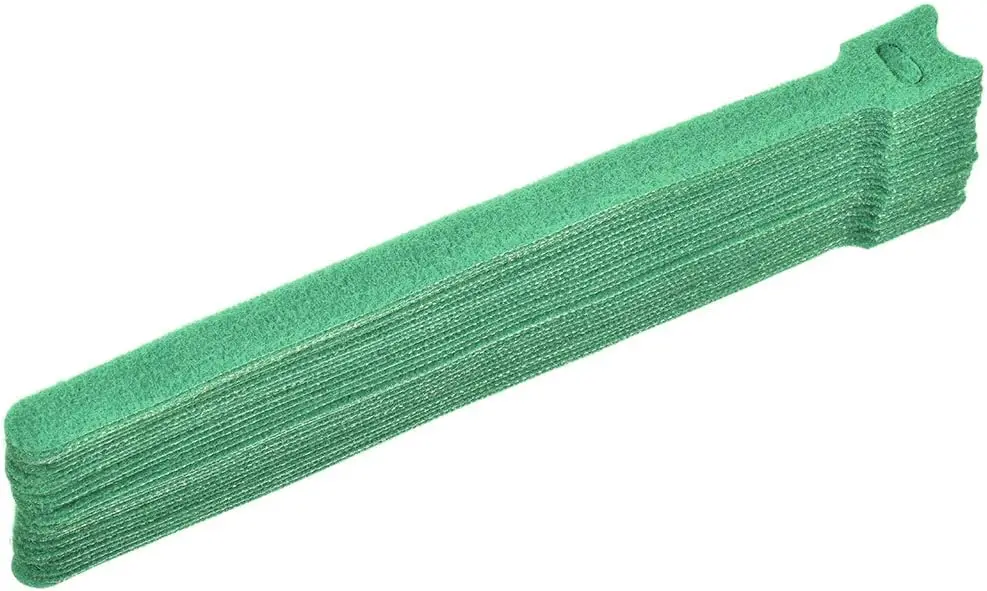 Многоразовые кабельные стяжки yoeruyo, 8-дюймовые обертки для шнура с крючками и петлями, зеленый регулируемый ремешок 30шт