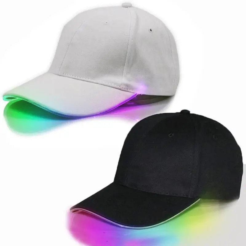 Модная мигающая бейсболка с регулируемой светодиодной подсветкой, светящаяся шляпа в стиле хип-хоп, KTY Bar Party, Спортивное мероприятие, ночная подсветка, кепка