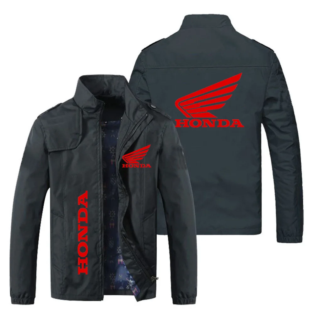 Мотоциклетная куртка Honda, байкерская куртка с логотипом Honda Red Wing, мужская модная повседневная спортивная гоночная куртка, Мужская одежда, пальто