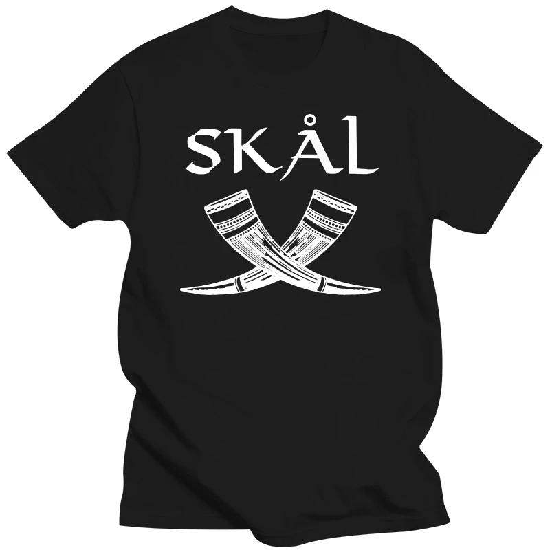 Мужская футболка Skal Skol Cheers Viking Drinking Horn, женская футболка