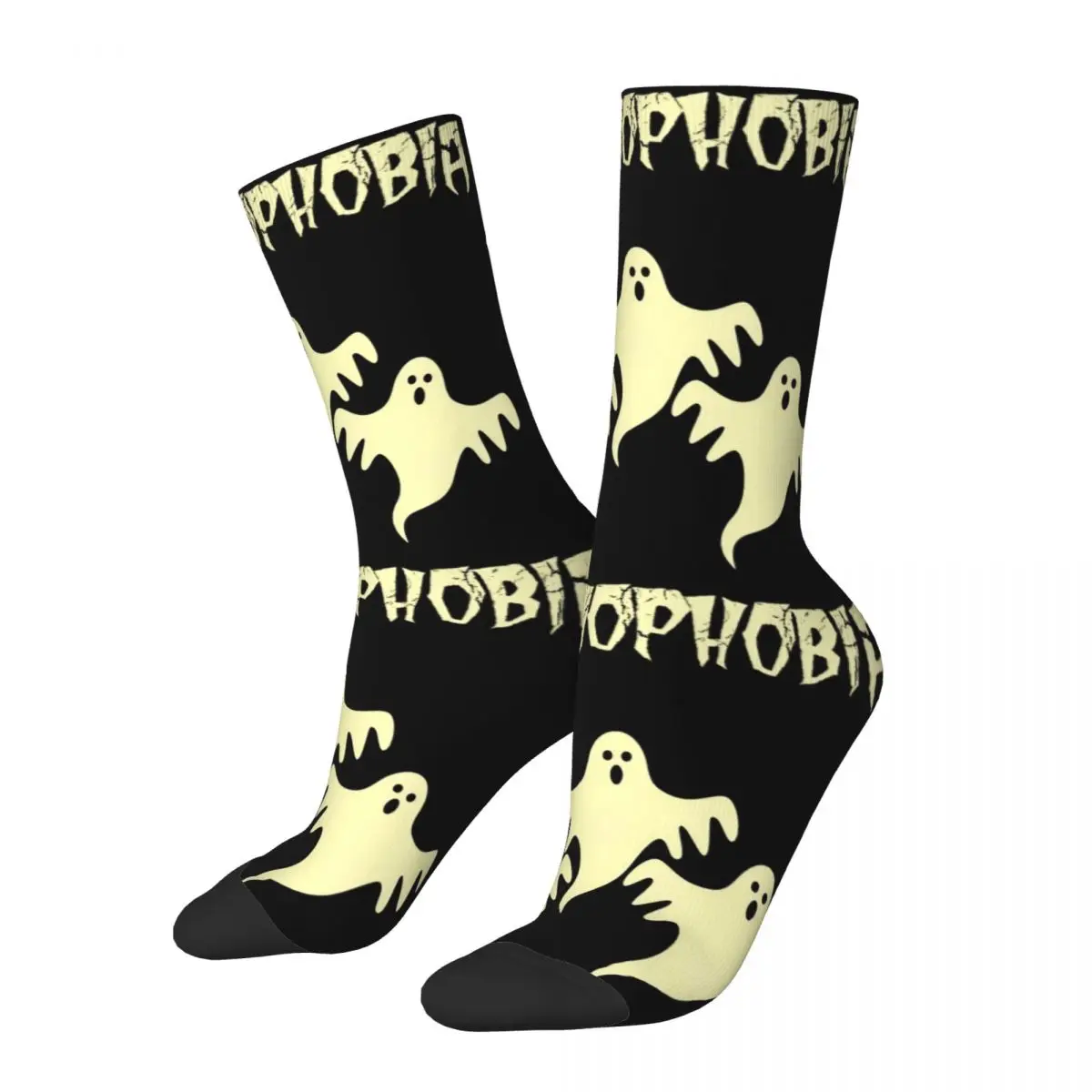 Мужские И женские носки с пальсмофобией на Хэллоуин, хлопковые забавные носки с привидениями из фильмов ужасов, высококачественные средние носки-трубочки, отличная идея для подарка