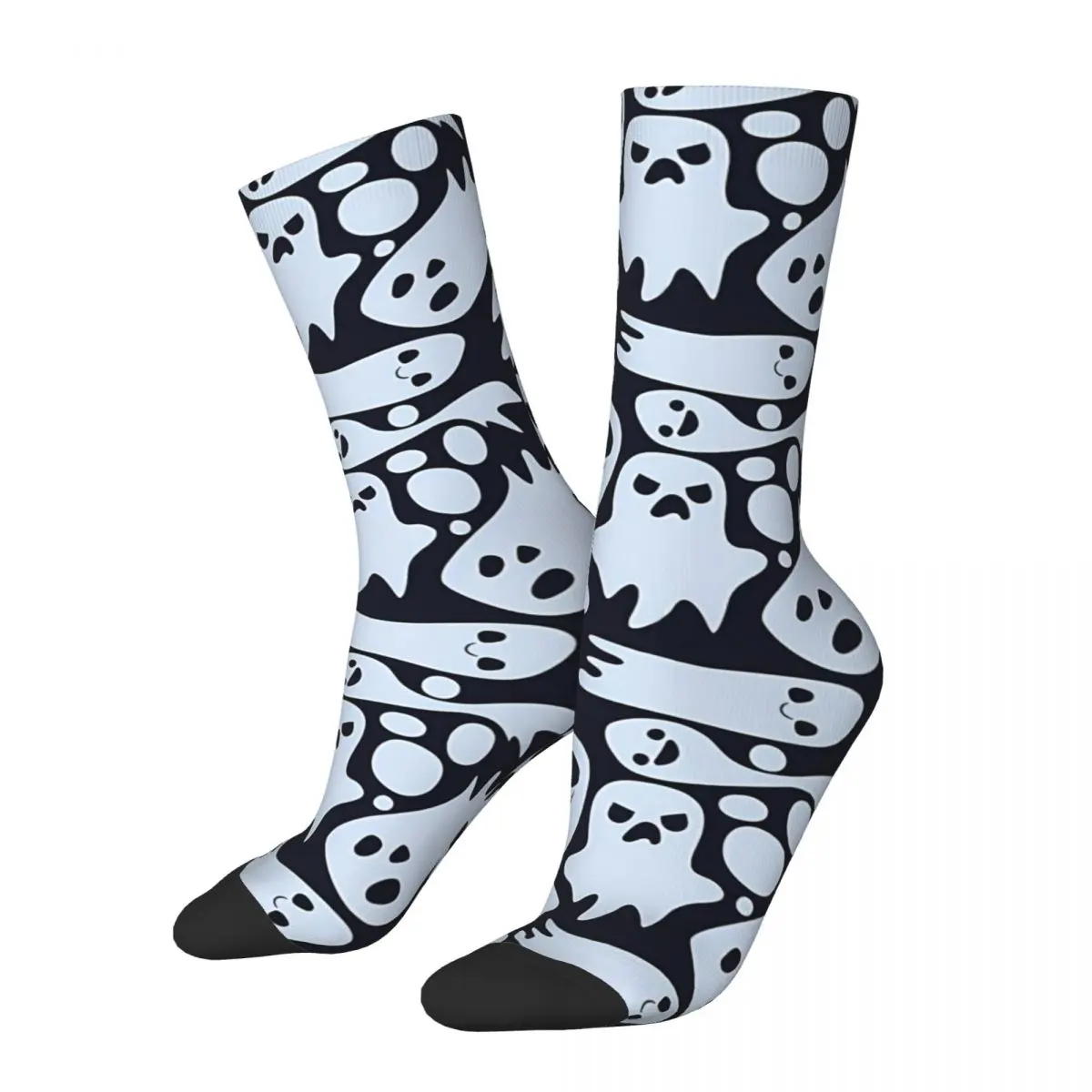 Мужские носки в стиле ретро Ghost на Хэллоуин Ghost Face Унисекс, новинка, бесшовные забавные носки для экипажа с принтом, подарок