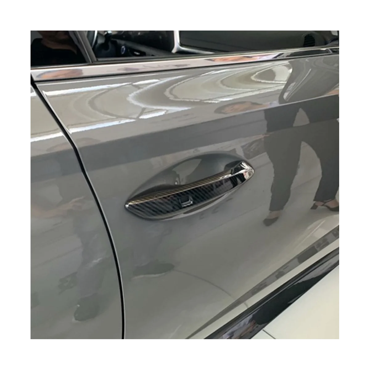 Накладка крышки ручки внешней боковой двери из углеродного волокна ABS для Hyundai Sonata 2020 2021