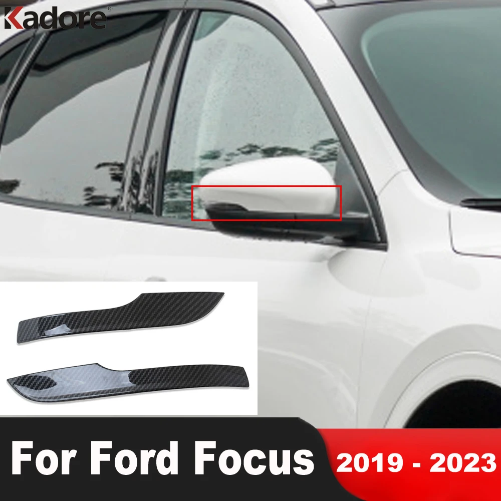 Накладка на боковое зеркало заднего вида для Ford Focus 2019 2020 2021 2022 2023 Карбоновые автомобильные Накладки на зеркала заднего вида Внешние Аксессуары