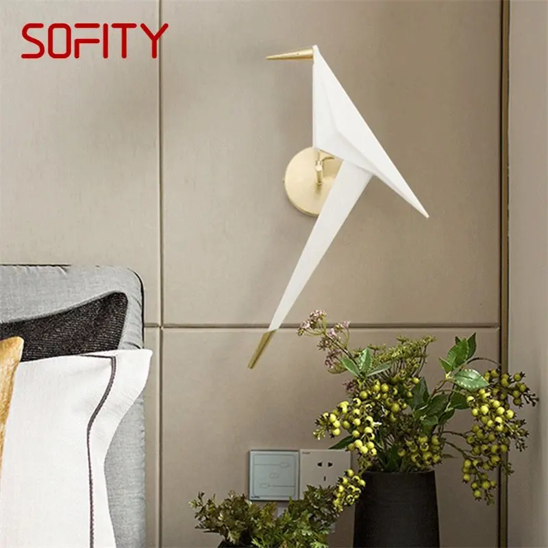 Настенный светильник RONIN Nordic с птичьим абажуром, светодиодные декоративные светильники, современные бра для дома, гостиной, коридора