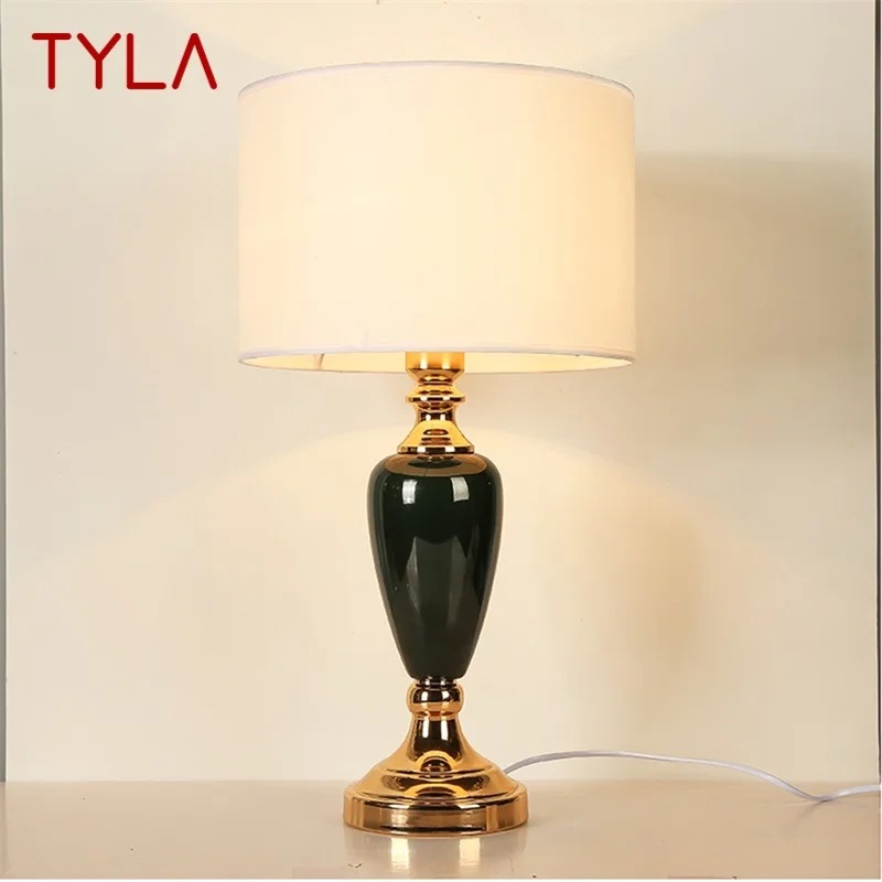 Настольные лампы TYLA Современный светодиодный Роскошный дизайн Креативные Керамические настольные лампы для домашней спальни