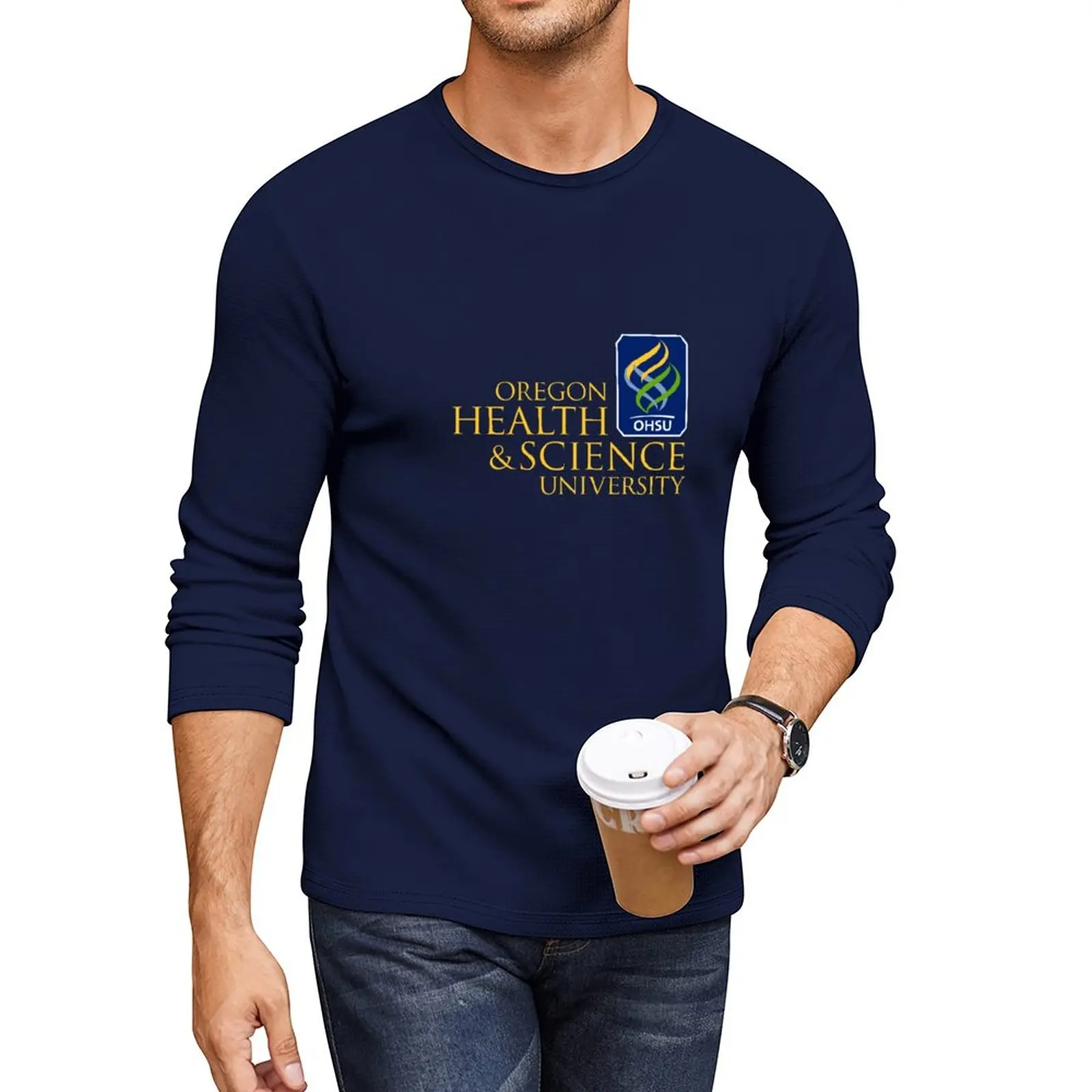 Новая длинная футболка Университета здравоохранения и науки штата Орегон (OHSU), футболки для любителей спорта, футболка нового выпуска, мужская футболка оверсайз