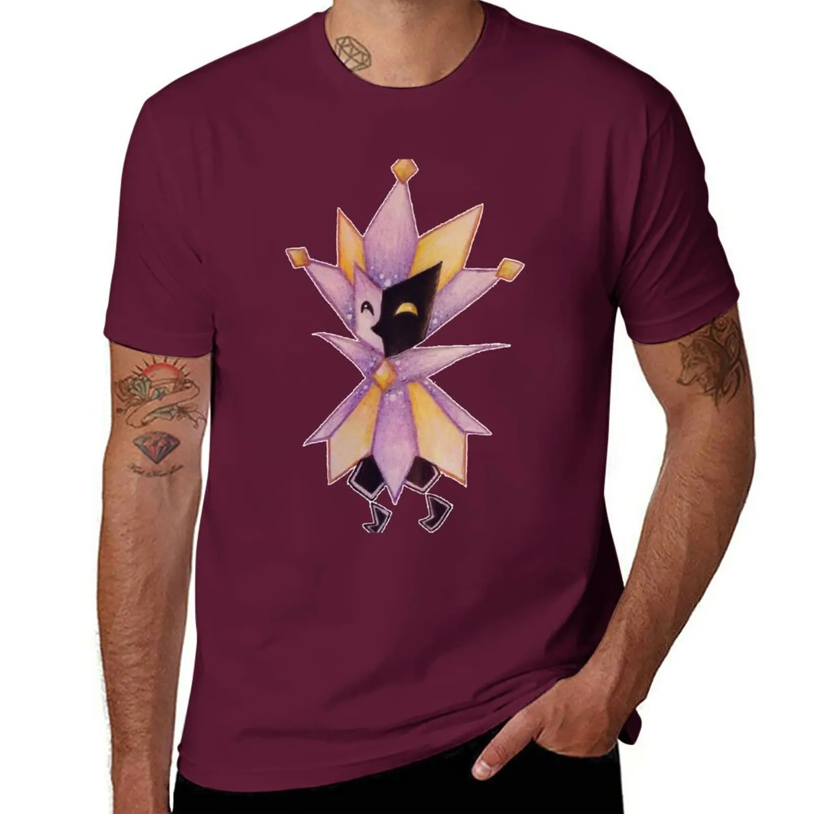 Новая футболка Dimentio, рубашка с животным принтом для мальчиков, одежда kawaii, короткая футболка, мужские футболки, комплект