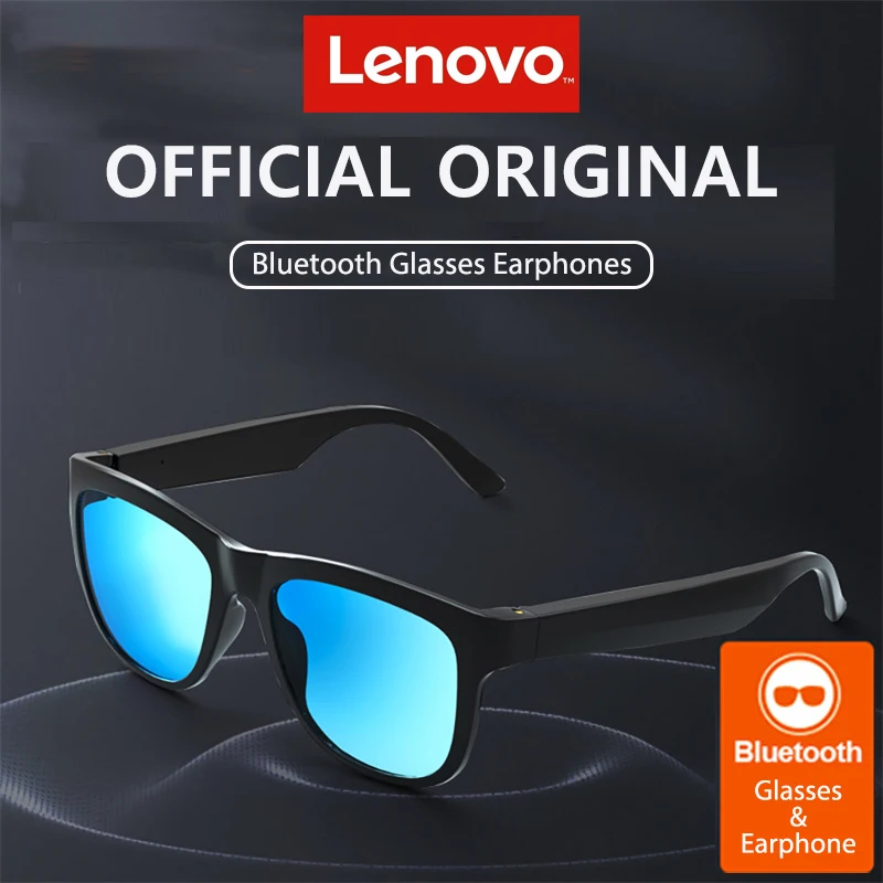 Новые Оригинальные Смарт-очки Lenovo Lecoo C8 Гарнитура Беспроводные Солнцезащитные очки Bluetooth Наушники для спорта на открытом воздухе Наушники для вызова с HD микрофоном