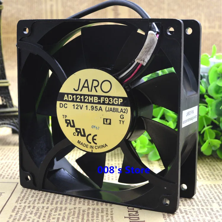 Новый Вентилятор Процессорного Кулера Для JARO AD1212HB-F93GP DC 12V 1.95A JABILA2 120 мм 38 мм 120*120*38 мм 200CFM PC Cooling 3 Pin