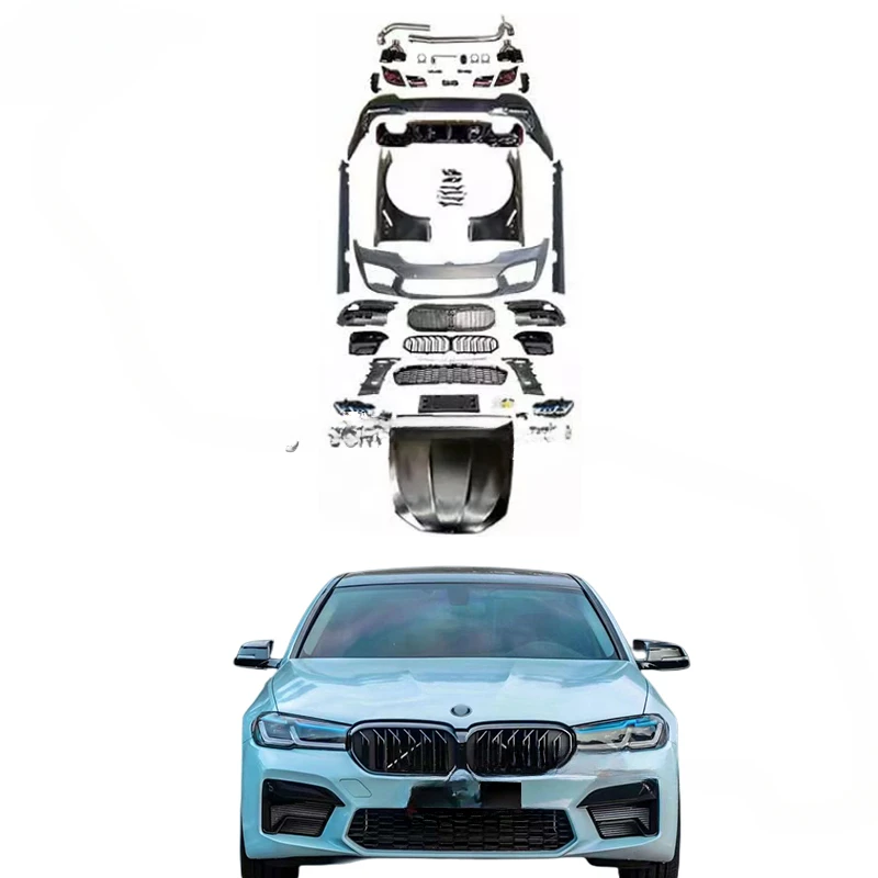 Оптовые Автомобильные Бамперы Для BMW 5 Серии F10 F18 facelift 2022 G30 M5 Обвес Двигателя Капот Крылья фары Задние Фонари Автомобильная Решетка