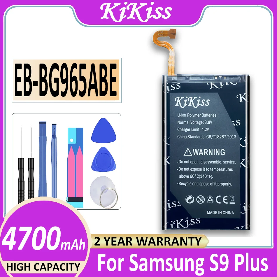 Оригинальный Аккумулятор KiKiss EB-BG965ABE 4700 мАч Для Samsung Galaxy S9 Plus SM-G965F G965F/DS G965U G965W G9650 S9 + Batteria