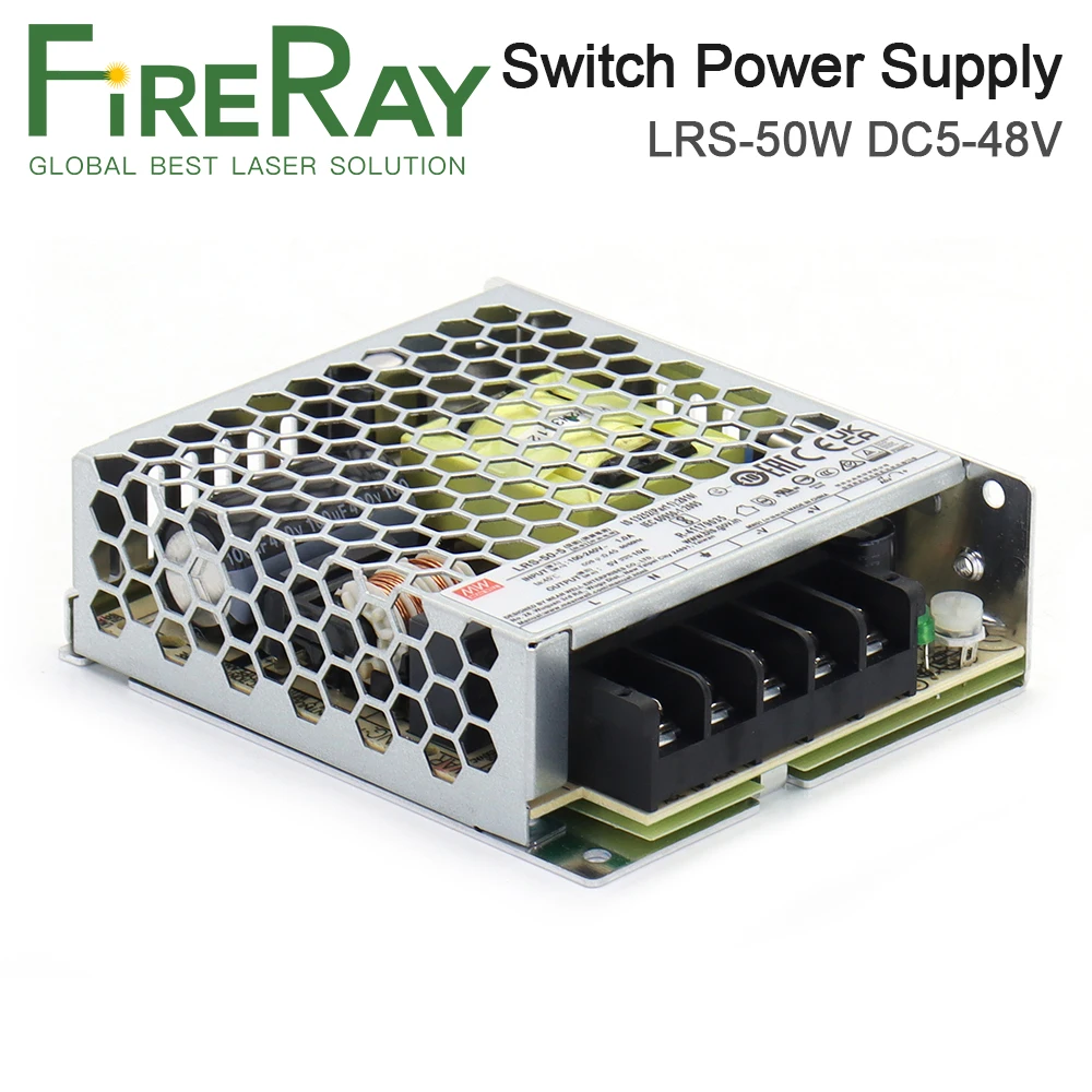 Оригинальный Источник Питания FireRay мощностью 50 Вт MeanWell Switch LRS-50W 5-48 В Для Контроллера Лазерной Маркировки