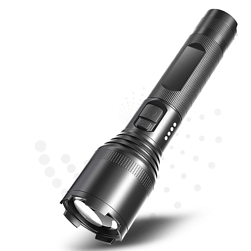 Перезаряжаемый светодиодный фонарик Power Torch Type-C P50 Zoom для аварийного использования на открытом воздухе