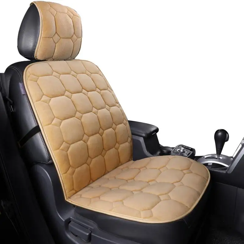 Плюшевый чехол для автомобильных сидений, автомобильные чехлы для сидений, дышащая подушка для большинства автомобилей, зимние теплые короткие плюшевые чехлы для сидений