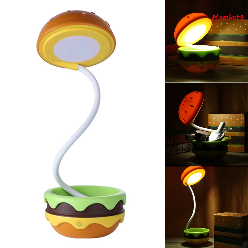 Прекрасный Ночник для Гамбургеров Прочная Портативная Прикроватная Лампа для Детей Детская Комната для взрослых