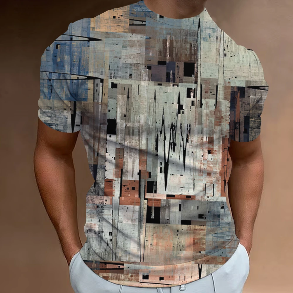 Ретро-футболка для мужчин, уличная повседневная спортивная одежда с 3D-принтом, Свободные рубашки оверсайз, Дышащие топы, футболки, Летние повседневные футболки с короткими рукавами