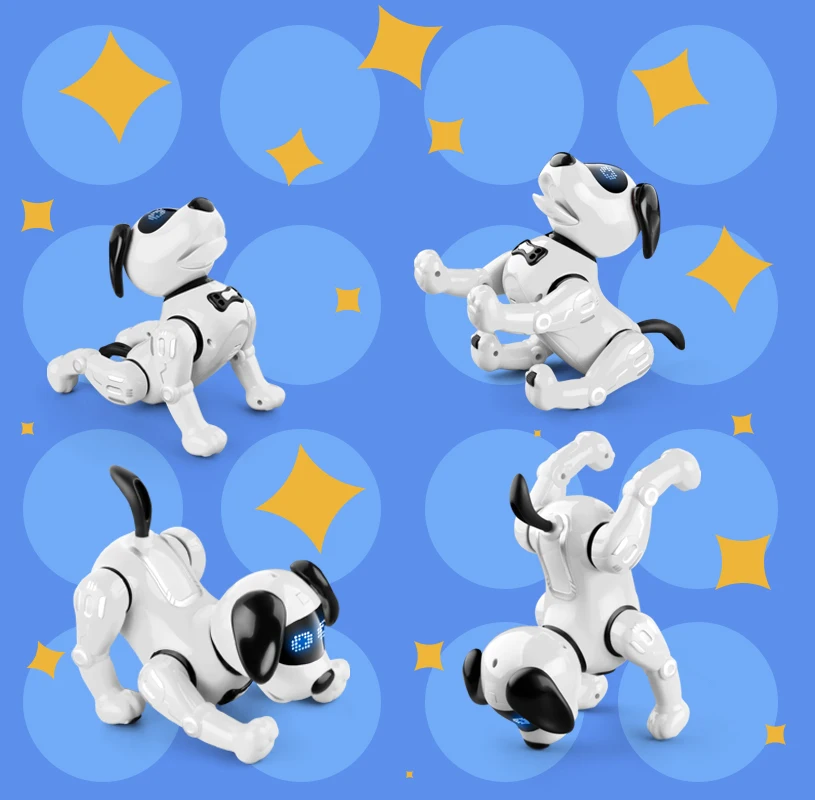 Робот-собака с дистанционным управлением, поющий, танцующий, рассказывающий истории, интерактивные мультяшные игрушки с изображением домашних животных для раннего обучения, развивающий подарок для мальчиков