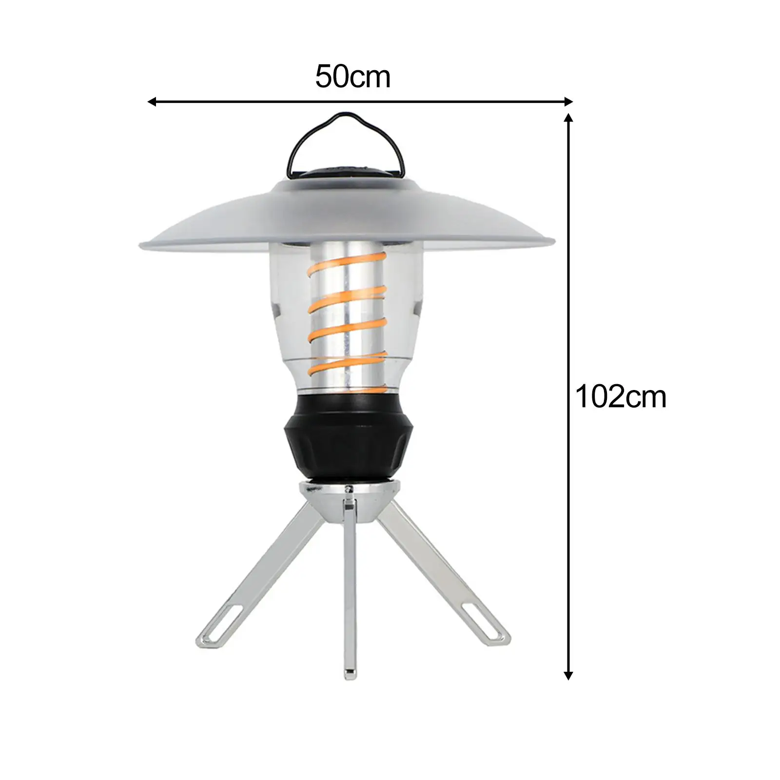 Светодиодный светильник для кемпинга, перезаряжаемый через USB, Бесступенчатый, с регулируемой яркостью, со штативом, Кемпинговая лампа для рыбалки, пеших прогулок, вечеринки, кемпинга.