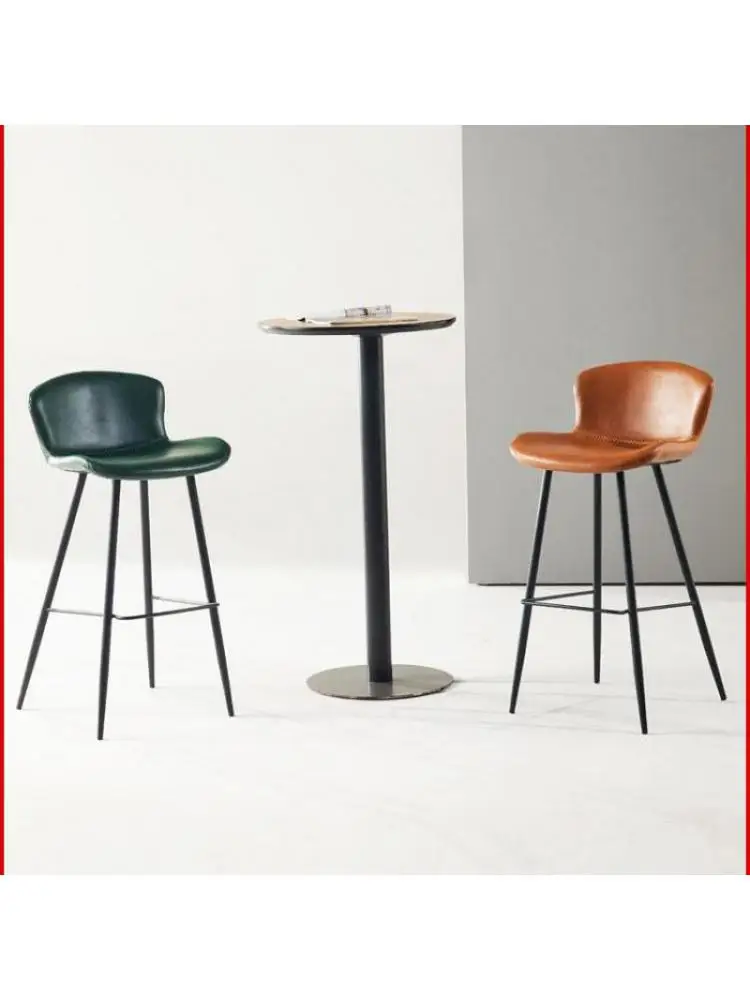 Скандинавский стульчик для кормления, барный стул с бытовой спинкой, дизайнерский стул для стойки регистрации, креативный барный стул, современный простой барный стул