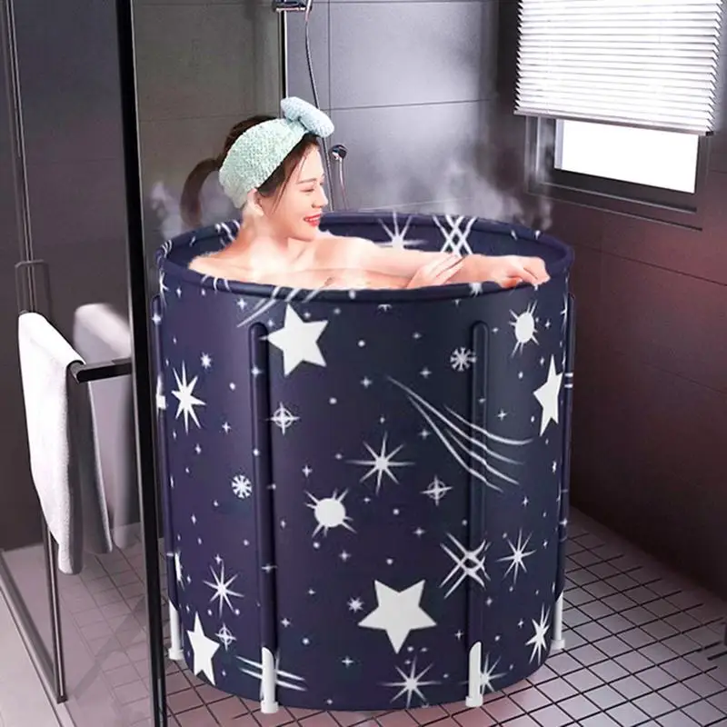 Складная переносная ванна Складная ванна для СПА-процедур из ПВХ с комфортной подушкой Отдельно стоящая не надувная ванна с горячей водой