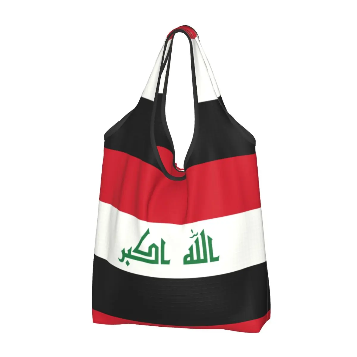 Сумки для покупок с флагом Ирака, женские портативные сумки для покупок большой емкости, иракские патриотические сумки для покупок