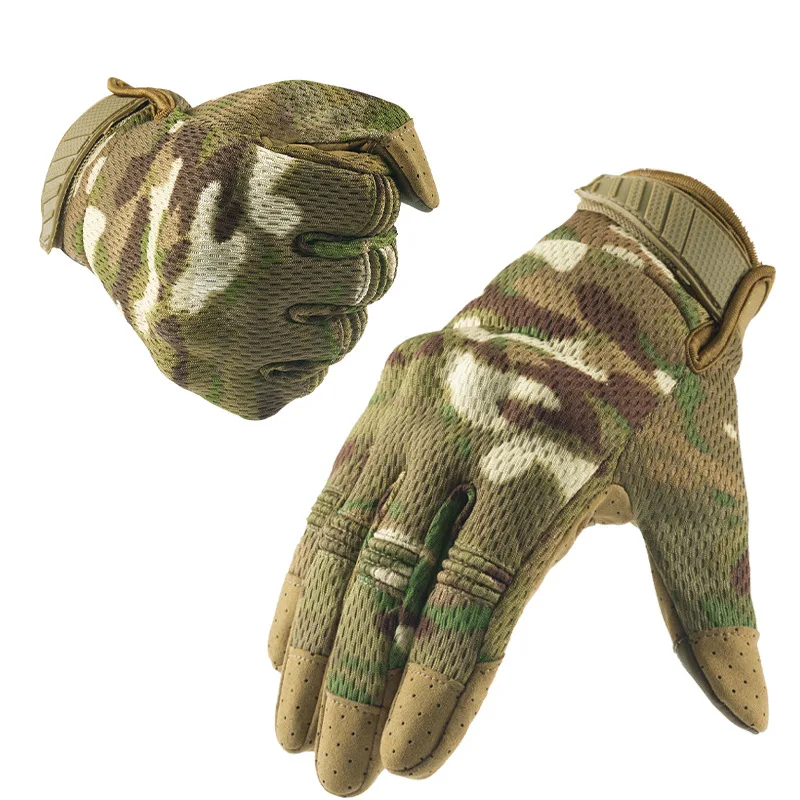 Тактические перчатки с сенсорным экраном, армейские боевые Многокамерные камуфляжные перчатки для велоспорта на открытом воздухе, стрельбы, пейнтбола, мужские перчатки