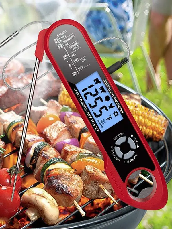 Термометр для мяса Кухонный Цифровой термометр мгновенного считывания Термометр для мяса Барбекю Водонепроницаемые Кухонные инструменты для приготовления пищи Двойной зонд