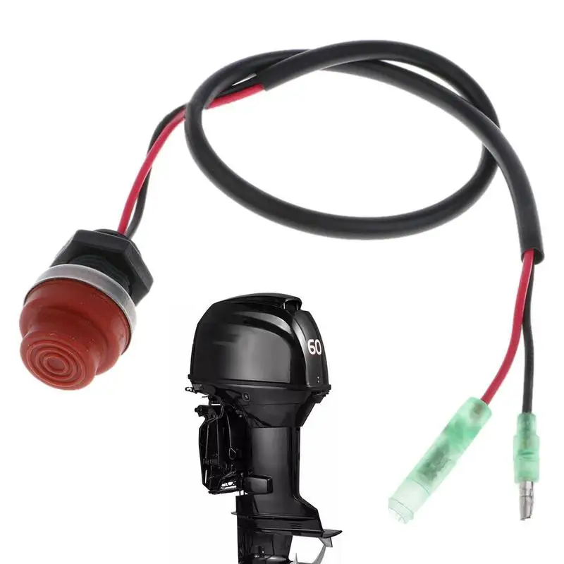 Универсальный подвесной выключатель для лодок Шикарная кнопка в сборе для подвесного пульта дистанционного управления Yamahas Защитный соединительный шнур Совместим с