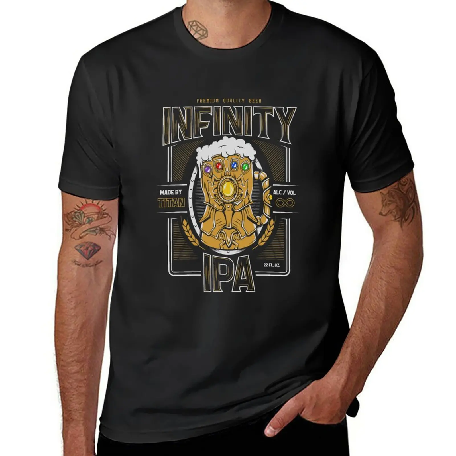 Футболка Infinity IPA, пустые футболки, футболки на заказ, винтажная футболка, летняя одежда, мужские футболки