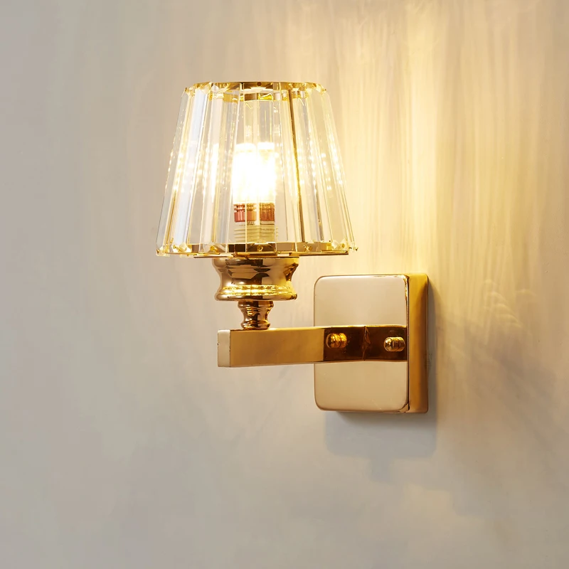Хрустальный настенный светильник, Современный минималистичный Прикроватный светильник для спальни, Настенный светильник для гостиной, Настенный светильник для балкона, прихожей, лестницы, настенный светильник