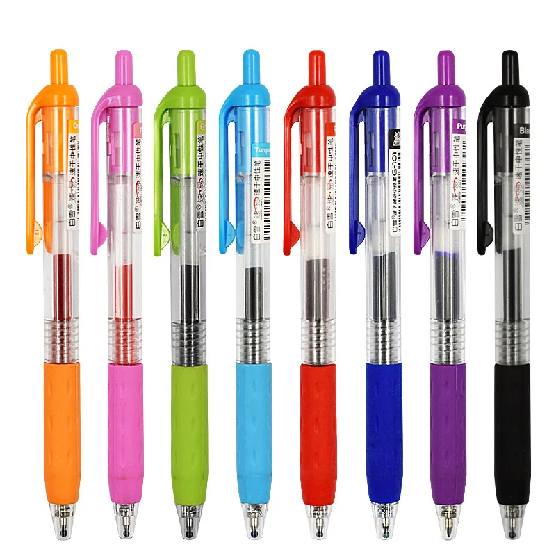 Шариковая ручка 8 цветов, 0,5 мм, многоцветные шариковые ручки с гелевыми чернилами для школьных принадлежностей, канцелярские принадлежности