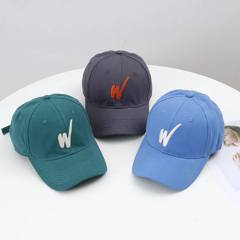 Шляпа с буквами W в корейском стиле Женская однотонная бейсболка Lovers Wild Ins Уличная вышитая кепка с козырьком от солнца Модный бренд