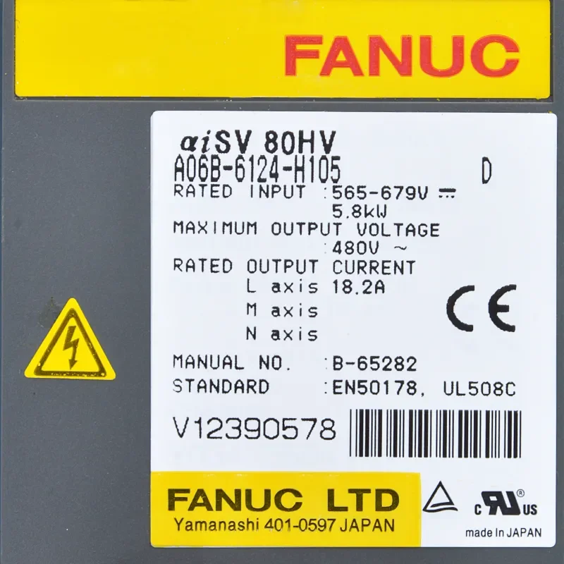 Электронный сервопривод A06B-6124-H105 Fanuc прошел 100% строгие испытания